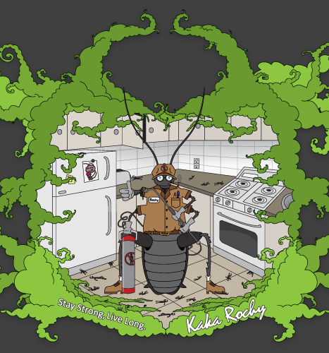 Illustration: Exterminator Rochy T-Shirt Design