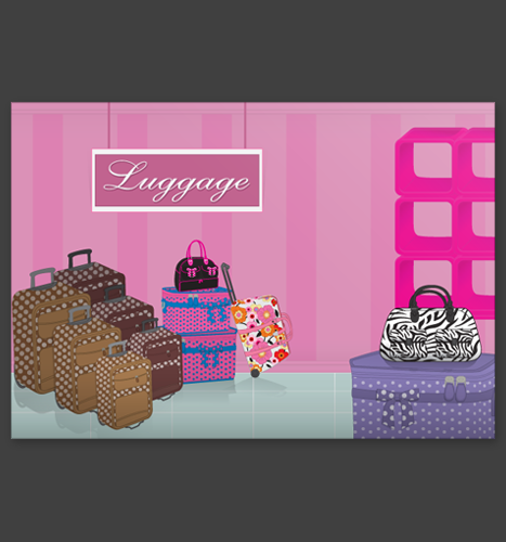 Illustration: Luscious Bags Luggage Area Illustration