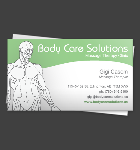 Print, Photo Manipulation, Illustration: Body Care Solutions Business Card (Front)