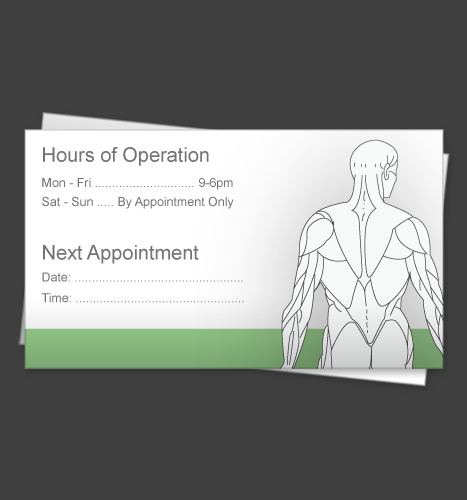 Print, Photo Manipulation, Illustration: Body Care Solutions Business Card (Back)