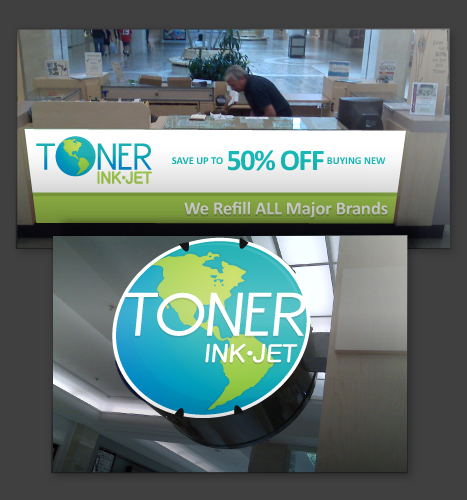 Illustration, Photography, Photo Manipulation: Toner Ink Jet Signage Mockups